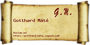 Gotthard Máté névjegykártya