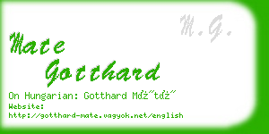 mate gotthard business card